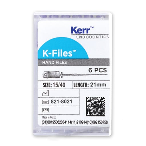 Kerr Endodontics K-Files 21/25mm, 6Pk
