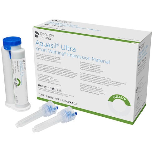 Dentsply Aquasil Ultra Heavy Fast Set 4 - 50ml Cartridges w/12 tips