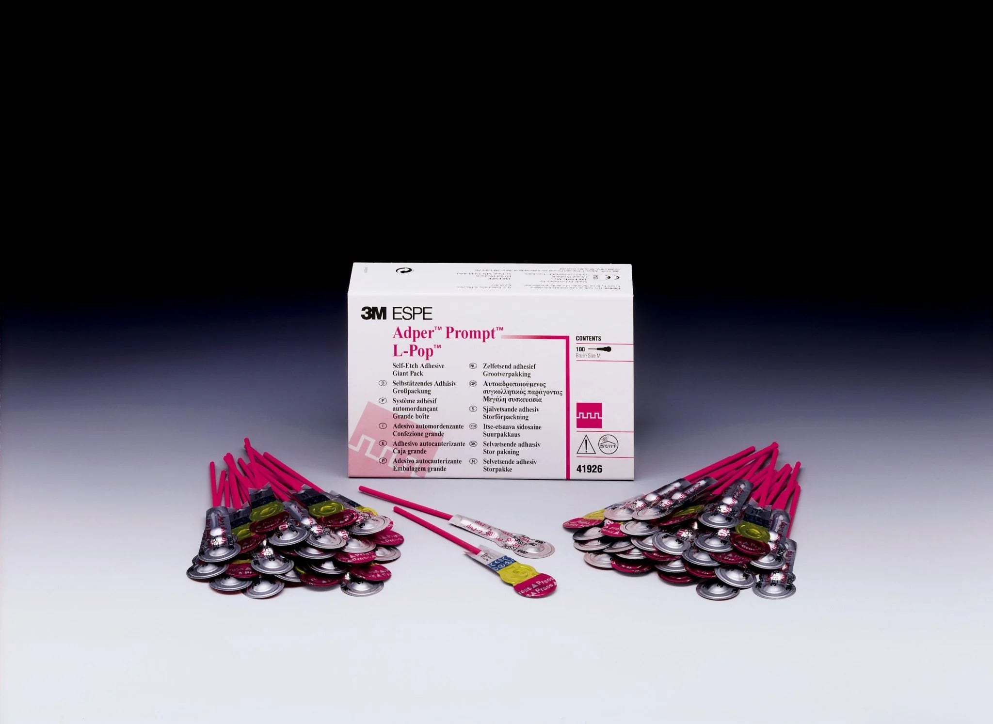 3M Adper Prompt L-Pop Unit-Dose Applicators, Giant Pack, 100/Pk